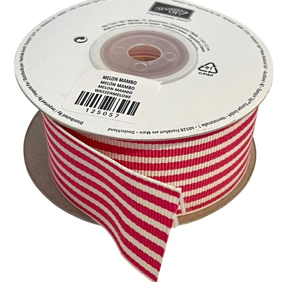 Stampin Up! Grosgrain Ribbon Spool Striped Retired Colors Lot 1 1/4" - Picture 5 of 8